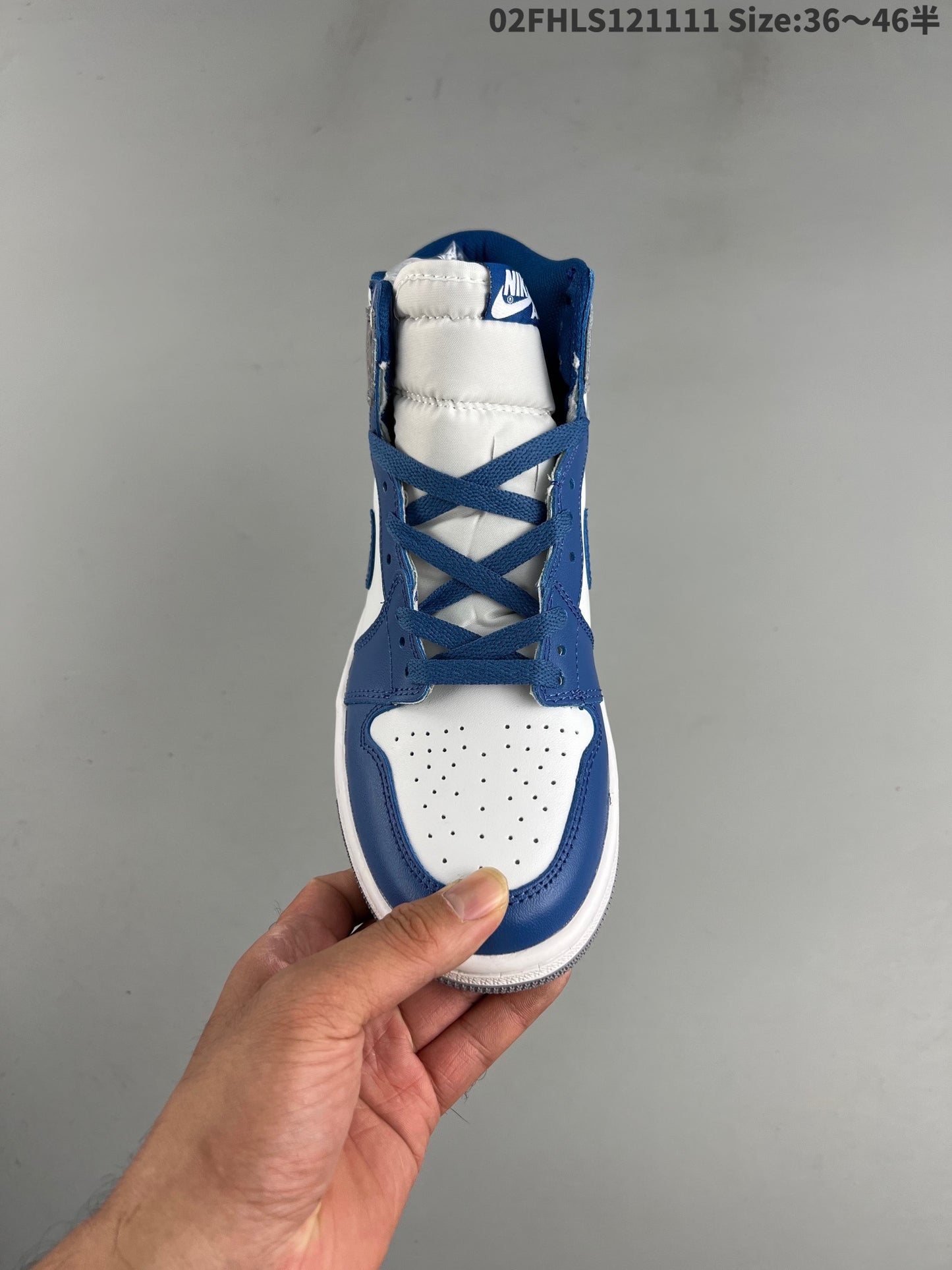 Nike Air Jordan 1 High OG「True Blue」35周年記念 ホワイト×ディープブルー×グレー ハイカットバスケットボールシューズ