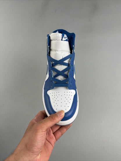 Nike Air Jordan 1 High OG「True Blue」35周年記念 ホワイト×ディープブルー×グレー ハイカットバスケットボールシューズ