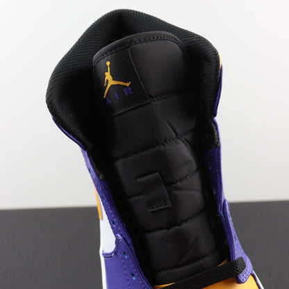 トップAJ 1 Midパープルイエローホワイト！