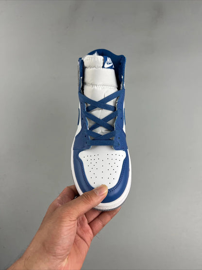 Nike Air Jordan 1 High OG「True Blue」35周年記念 ホワイト×ディープブルー×グレー ハイカットバスケットボールシューズ