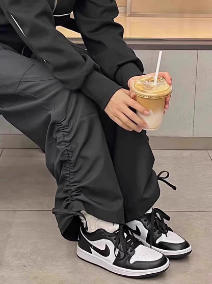 ナイキ男女靴ナイキAJ 1スモークグレー白黒パンダクラシックスポーツカジュアルボードシューズローカット553558-116