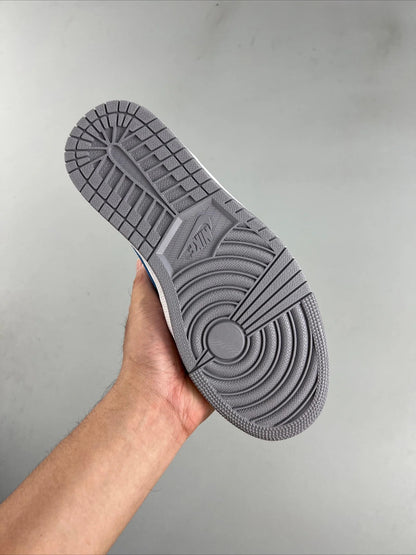 Nike Air Jordan 1 High OG「True Blue」35周年記念 ホワイト×ディープブルー×グレー ハイカットバスケットボールシューズ