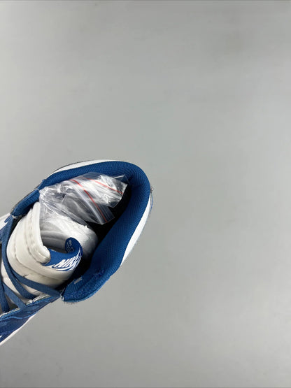Nike Air Jordan 1 High OG「True Blue」35周年記念 ホワイト×ディープブルー×グレー ハイカットバスケットボールシューズ