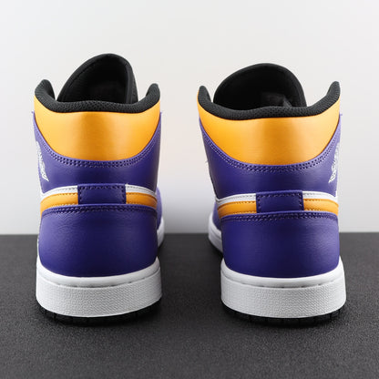 トップAJ 1 Midパープルイエローホワイト！